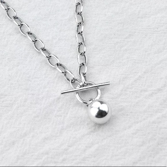 Sterling silver bead pendant necklace - Picture 5 of 6